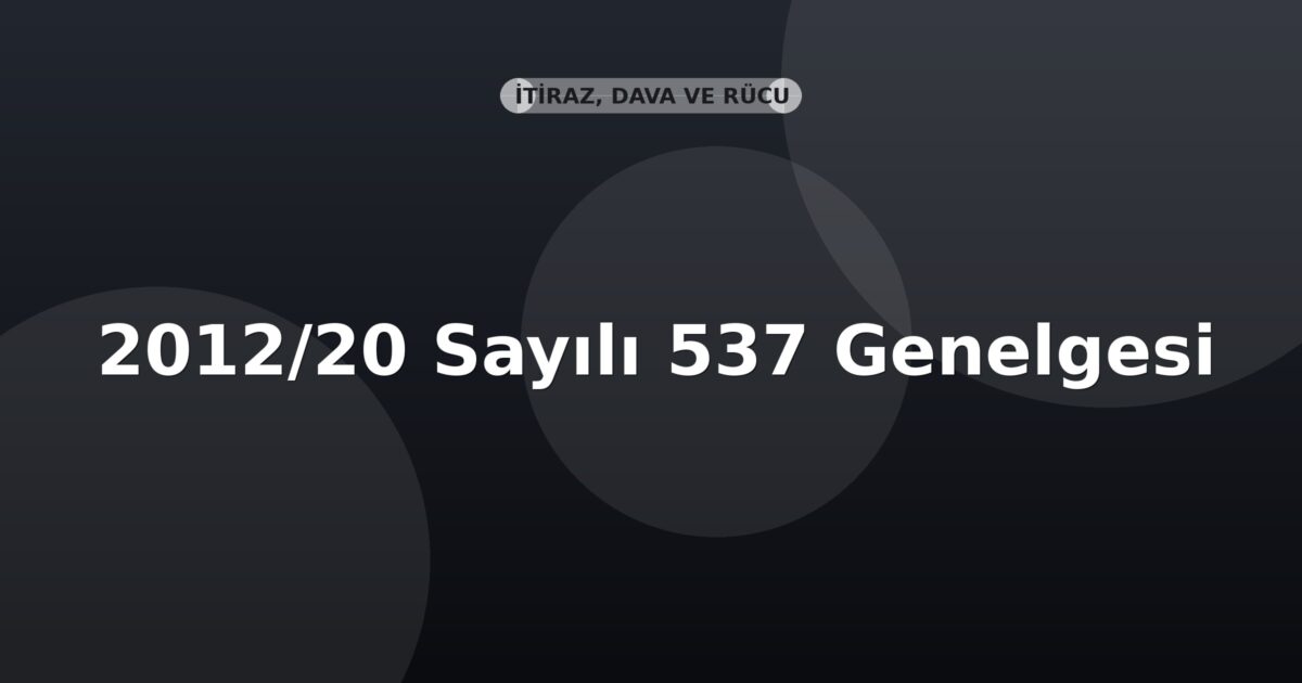 SGK 2012/20 Sayılı Mal Bildirimi Kurumu Görevi Genelgesi