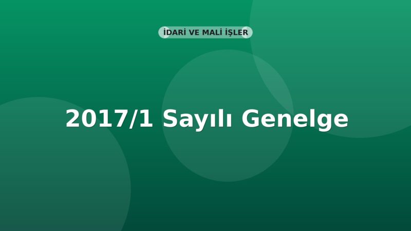 SGK 2017/1 Sayılı Strateji Geliştirme Başkanlığının Çalışma Usul ve Esasları İç Genelgesi